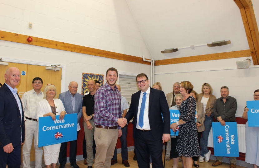 Photograph of Mark Fletcher after he was selected as the candidate of Bolsover