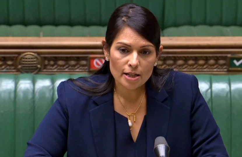 Priti patel in House of Commons