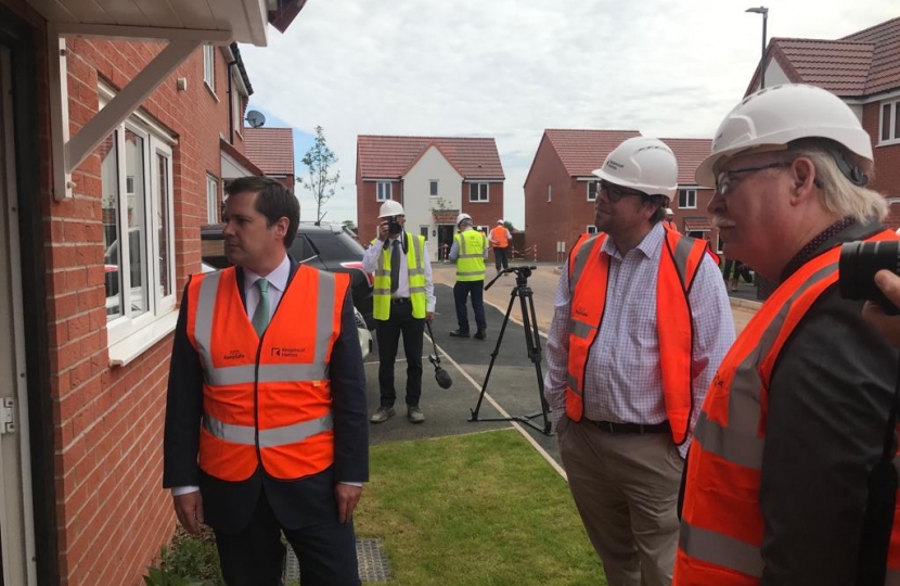 Mark Fletcher and Robert Jenrick during the site visit