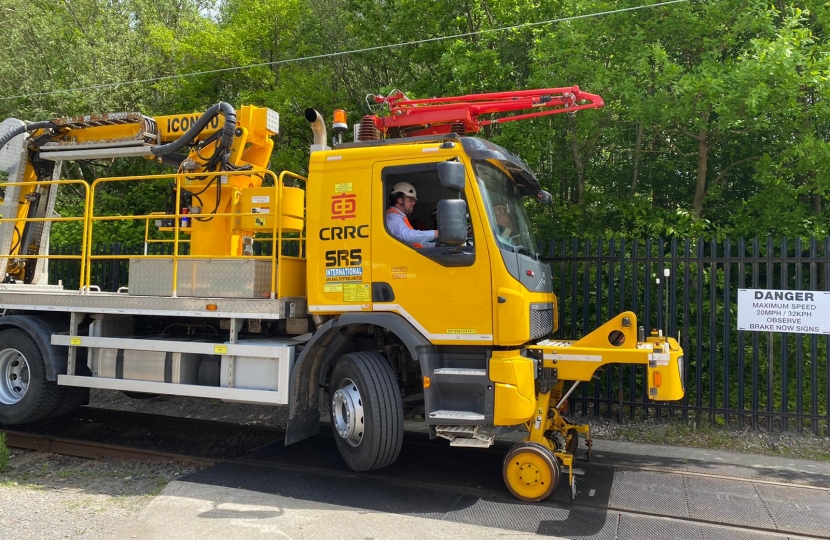 Mark Fletcher Driving a Truck at SRS Rail