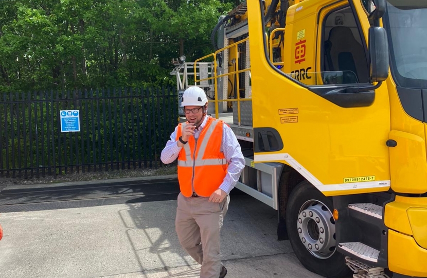 Mark Fletcher Outside the truck at SRS Rail