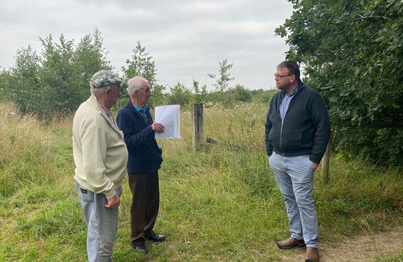 Mark with trustees at Morton Colliery