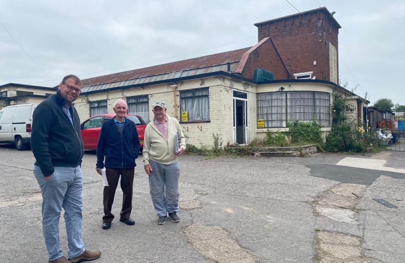 Mark with trustees at Morton Colliery