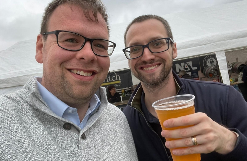 Mark Fletcher and Husband at the Bolsover Beer Festival