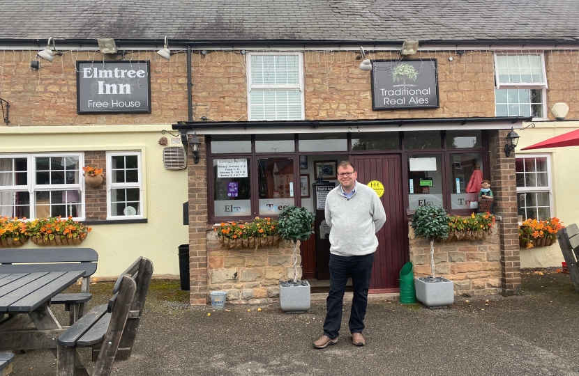 Mark Fletcher outside the Elmtree in Scarcliffe