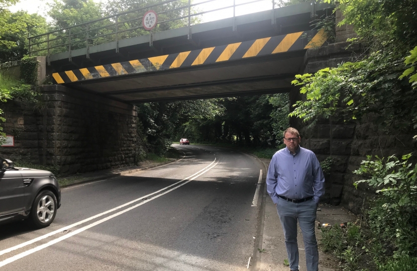 Mark stood at the Darfoulds bridge