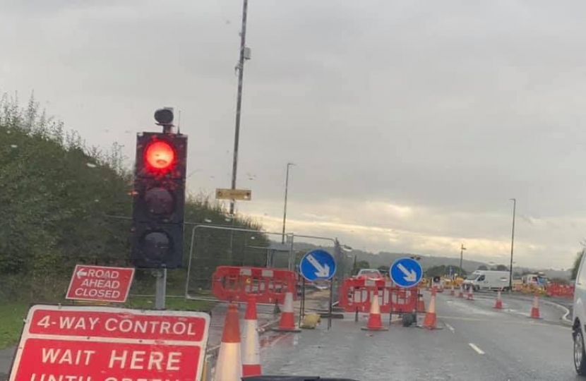 Traffic lights at Markham Vale