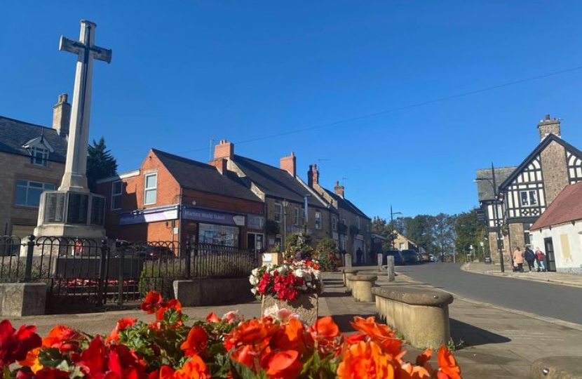 Bolsover Town Centre and War Memorial