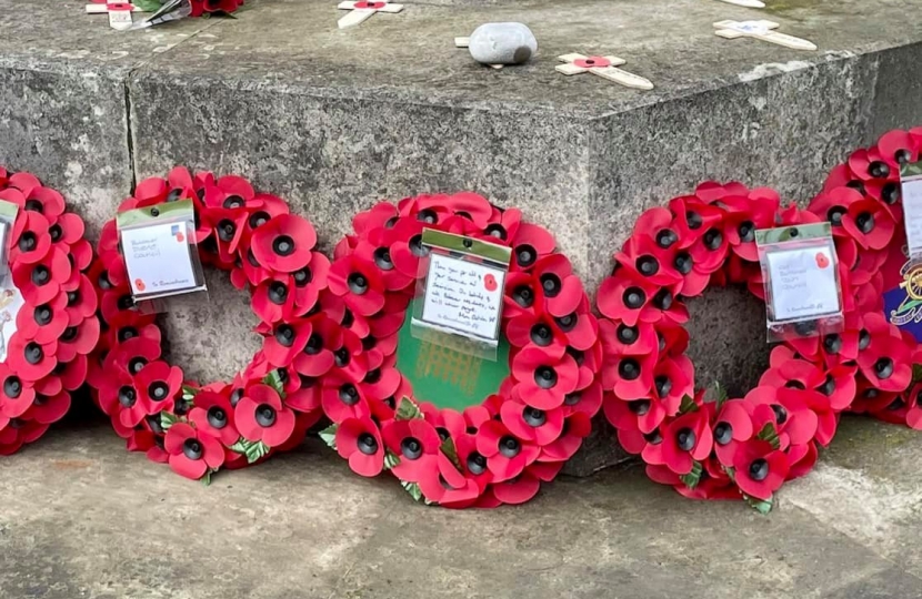 Wreaths laid at Bolsover Centotaph