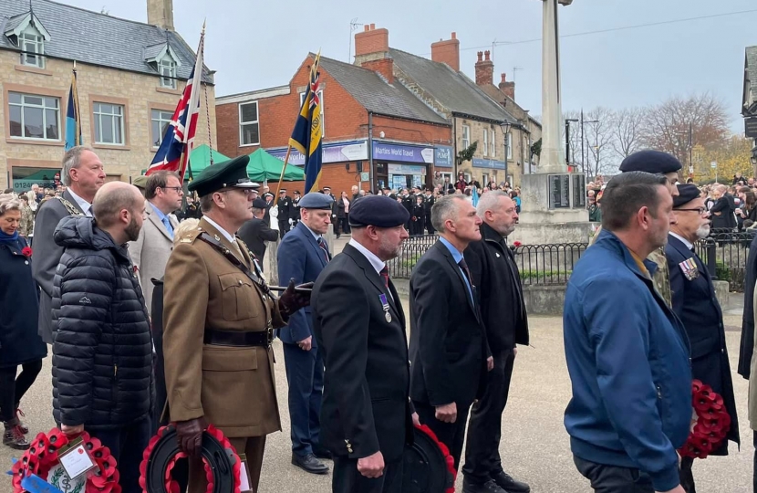 Bolsover parade near cenotaph