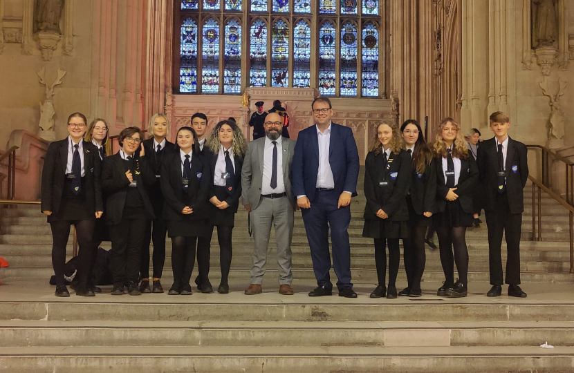 bolsover students in westminster hall