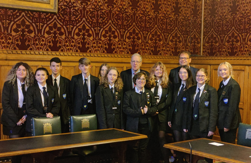 bolsover students in committee room