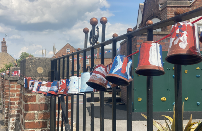 School flowerpot bunting