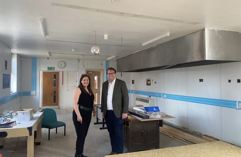 Mark and Keeley Howson in new building