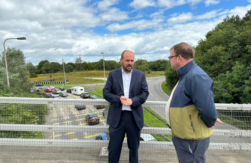 Mark Fletcher MP meeting Roads Minister Richard Holden MP at Junction 28