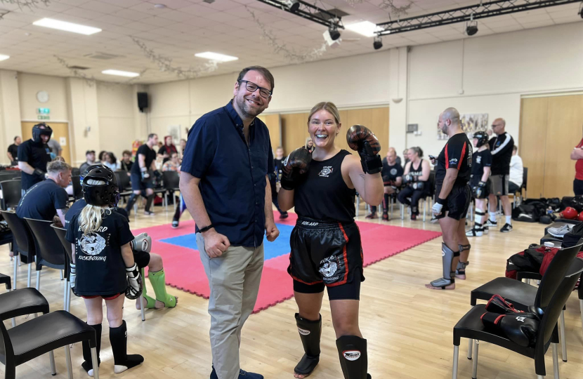 Mark with Georgina of Rok-Ard Kickboxing