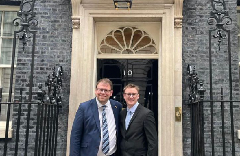 Mark and Mark outside Number 10