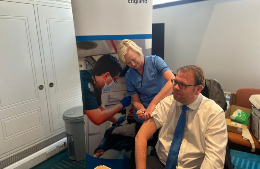 Mark receiving his Flu Jab 2022