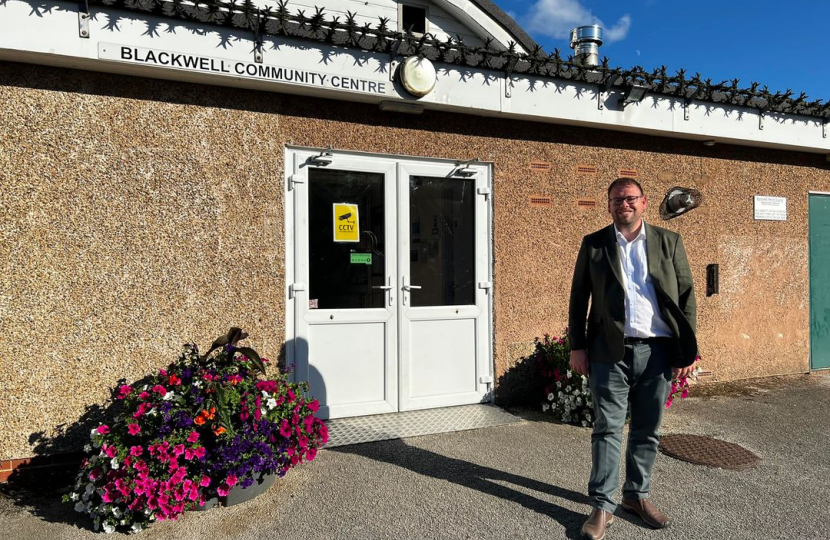 Mark outside the blackwell community centre