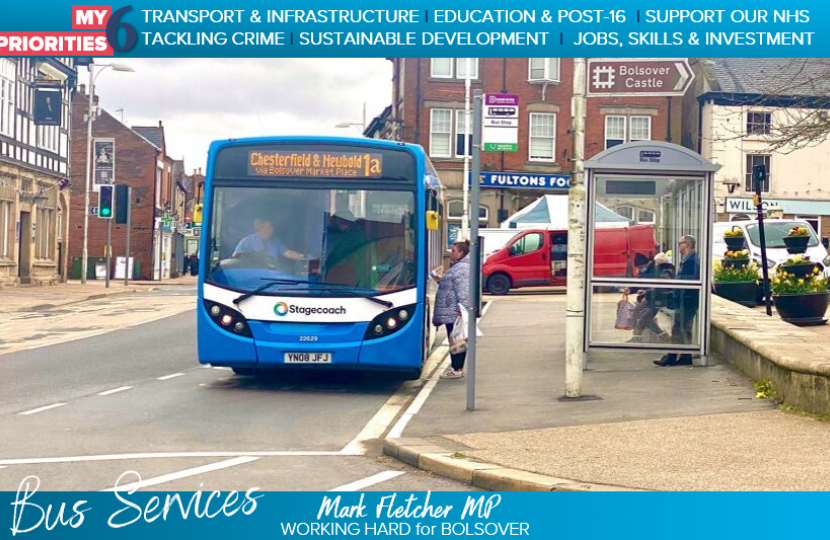 Bus in Bolsover Town Centre