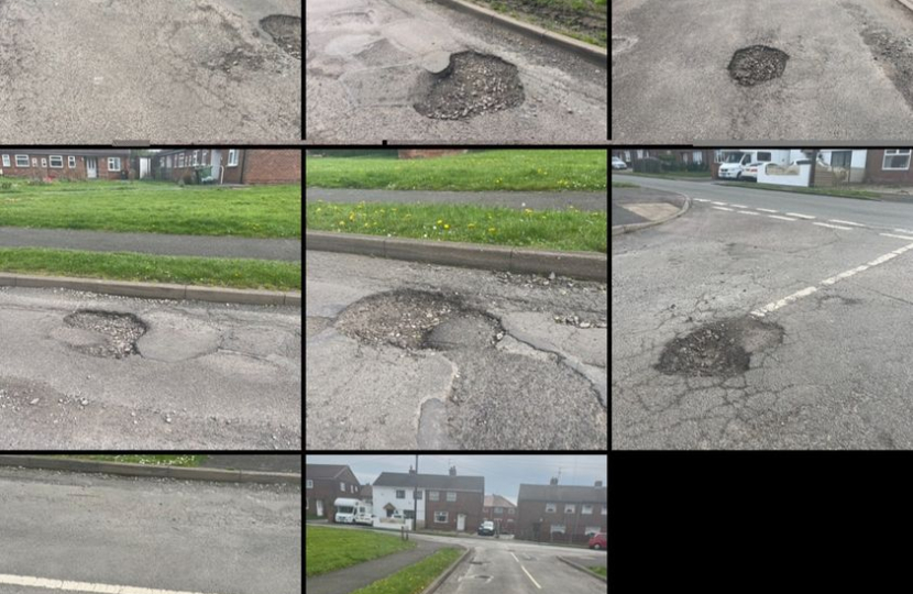 picture of potholes in clowne