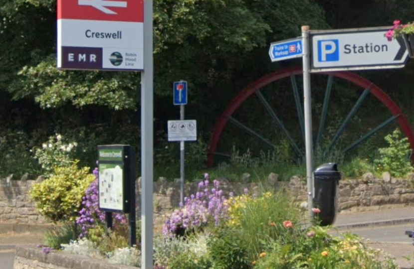 Creswell station signage