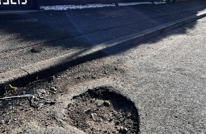 Pothole in Clowne