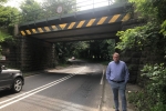 Mark stood at the Darfoulds bridge