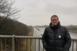 Mark standing on Ball Hill Bridge overlooking J28 slip road