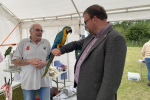 Mark Holding Sam the Macaw