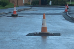 Model Walk Cones in Road