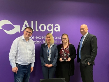 Mark presenting Alloga UK with their award