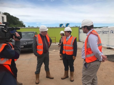 Mark Fletcher and Robert Jenrick during the site visit