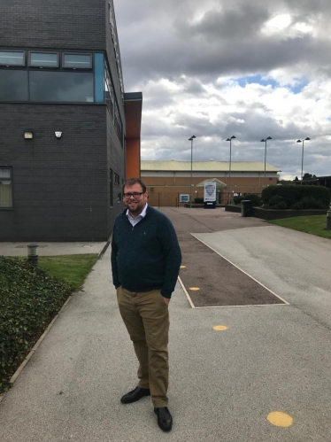 Mark outside Bolsover School