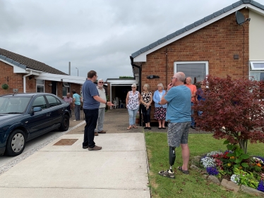 Mark Meeting with residents in Hilcote