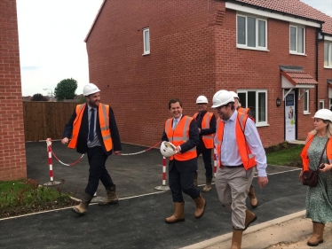 Mark Fletcher with Robert Jenrick on Shirebrook Housing Development