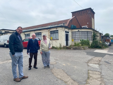 Mark with trustees at Morton Colliery