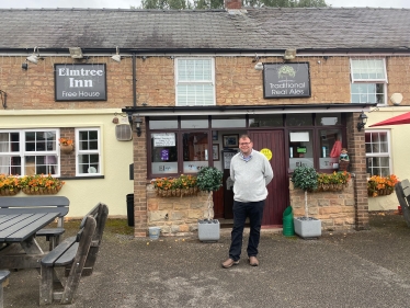 Mark Fletcher outside the Elmtree in Scarcliffe