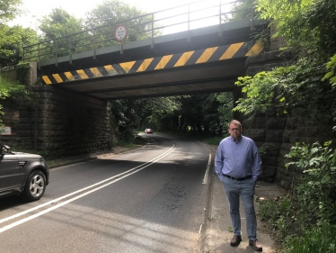 Mark stood at the Darfoulds bridge