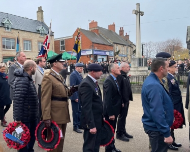 Bolsover parade near cenotaph