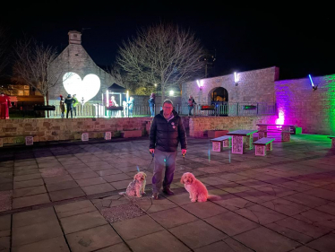 Mark with his Dog in bolsover town centre