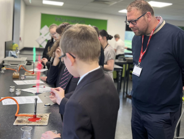 A science lesson in Frederick Gent School