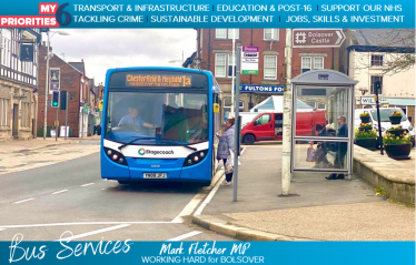 Bus in Bolsover Town Centre